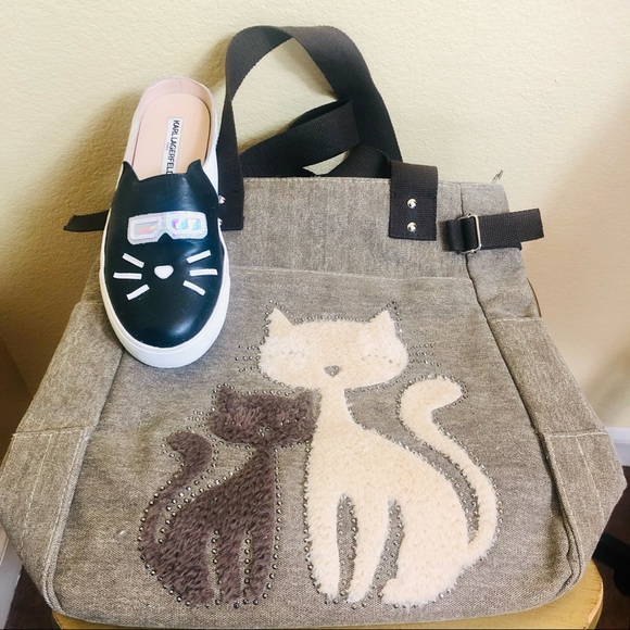 Cat Canvas Handbag - Picture 2 of 11